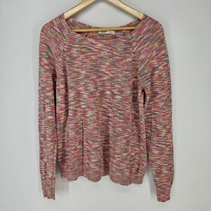 Old Navy Sweater Womens L Multicolor Space‎ Dye Knit Raglan Sleeve Pullover Top